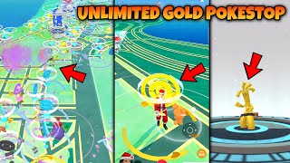 Pokémon Go Unlimited Golden Lure Pokestop Location  How to Get Unlimited Gimmighoul Coin in [upl. by Ennairej548]