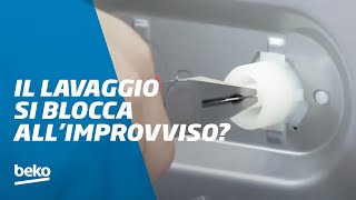 La lavatrice Beko si ferma a metà ciclo Come risolvere i potenziali problemi  Beko Italia [upl. by Elokin]