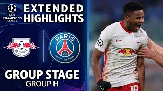 RB Leipzig vs Paris SaintGermain Extended Highlights  Group Stage  Group H  UCL on CBS [upl. by Knowles]