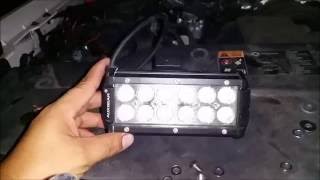 Auxbeam 7quot 36W Cree Dual Row Flood Beam Off Road Light Install [upl. by Alyat]