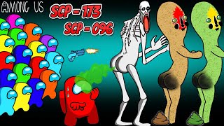 어몽어스 VS SCP173 amp SCP096 and the scary ending  Peanut Animation Zombie [upl. by Anaehs738]