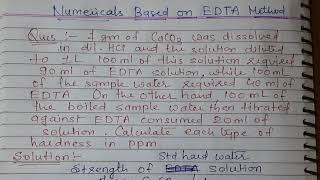 Engineering ChemistryEDTA Method Part2 [upl. by Chavey]