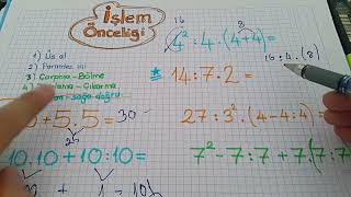 İşlem önceliği  antrenmanlarla matematik 1  sıfırdan matematik  temel matematik [upl. by Gordie]