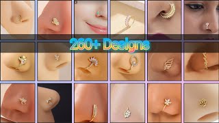 gold nose ring designs for women💖nose ringsnose pinfashion sparkledesignideaforallthi2377 [upl. by Apoor401]