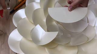 Camellia Giant Paper Flower  DIY Tutorial [upl. by Sibell282]