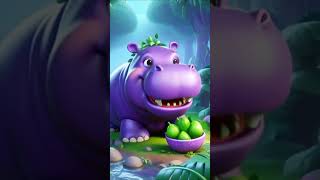 🦛 🌲Purple Hippo In Jungle🌲🦛  Magic Kids World  Special Song For Kids  Animals Songs  Kids Music [upl. by Adnert]