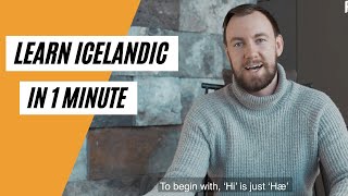 LEARN ICELANDIC IN 60 SECONDS [upl. by Nymassej446]