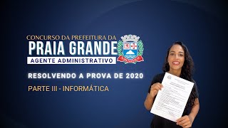 ESTUDE COMIGO  PROVA AGENTE ADMINISTRATIVO PG DE 2020  CONHECIMENTOS ESPECÍFICOS  INFORMÁTICA [upl. by Chaddie664]