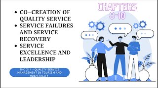 Cocreation of Quality ServiceService Failures amp RecoveryService Excellence amp Leadership [upl. by Aihseken]