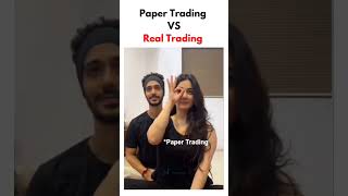 Paper trading vs real trading papertrading real trading youtubeshorts viralvideo shorts [upl. by Olram]