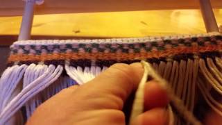 Twined weaving  how to do twined weft patterns [upl. by Ellynn]