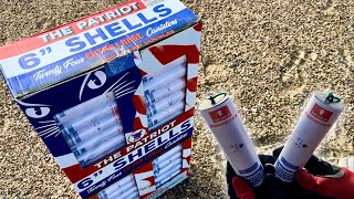 THE PATRIOT 6” CANISTER SHELLS  Black Cat Fireworks [upl. by Assitruc]