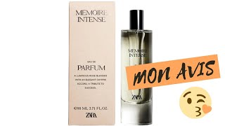 PARFUM MÉMOIRE INTENSE de ZARA Mon Avis [upl. by Nnasor]