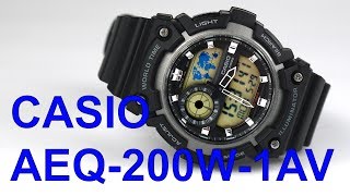 Casio AEQ200W1AV World Time Watch [upl. by Gualterio]