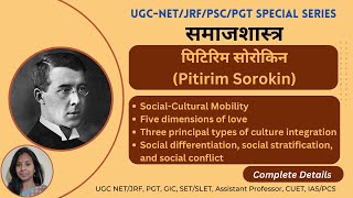 P A Sorokin Sorokin Sociology Sorokin Books Sorokin UGCNET Sociology PGT Sociology P Sorokin [upl. by Tarr]