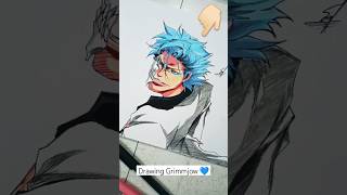 drawing Grimmjow from Bleach ✨ 🤐  art bleach shorts [upl. by Annahsat156]