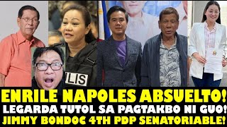 ENRILE NAPOLES ABSUELTO JIMMY BONDOC 4TH SENATORIABLE NG PDP LEGARDA TUTOL SA PAGTAKBO NI GUO [upl. by Nesto]