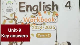 4th std term1 English Unit9 workbook key answers202425 [upl. by Nivk]