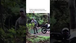 QUEBROU A PLACA DA MOTO SÓ NÃO CONTOU QUE ESTAVAM GRAVANDO policia moto 244 [upl. by Madeleine80]