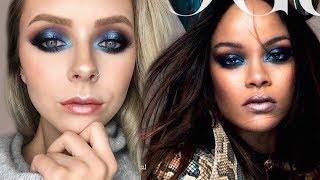 RIHANNA VOGUE MAKEUP TUTORIAL [upl. by Ayle625]