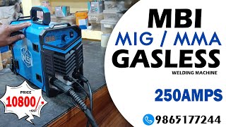 Gasless MIG Welding Machine MBI Professional Welding Equipment migwelding 9750023222 [upl. by Eelorac]