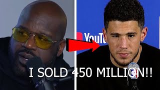 Shaq DESTROYS Devin Booker After He Says NOBODY Wears Shaq Shoes quotSold 450 Million Google Mequot [upl. by Alletsirhc]