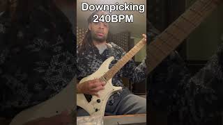 Downpicking 240 Bpm Practice logupdate [upl. by Ahsenaj353]