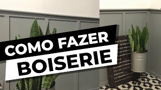 COMO FAZER BOISERIE  DIÁRIO DA REFORMA  SALA DE JANTAR  DIY [upl. by Ahsinet]