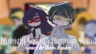 Midnight Squad  Nighteye Squad react to their leader  LAZY [upl. by Eiderf]