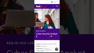 FedEx is hiring for Cyber Security Analyst softwarejob telugujobupdate itjobs offcampusjobs2024 [upl. by Adnirol]