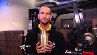 CM Punk taunts The Undertaker with Paul Bearers urn Raw March 18 2013 [upl. by Adniled]