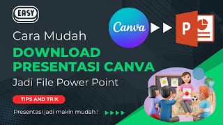 Cara Cepat Download Presentasi Canva Jadi File Microsoft Power Point  Presentasi Jadi Makin Keren [upl. by Zebe]