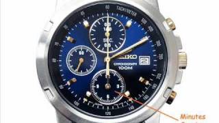 Simple Chronograph Operation Instructions Seiko SNDB05 [upl. by Yuu]