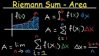 Riemann Sums  Midpoint Left amp Right Endpoints Area Definite Integral Sigma Notation Calculus [upl. by Aigroeg899]