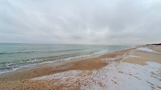 KURISCHE NEHRUNG Ostsee im Baltikum  On the Beach  BALTIC sea LITAUEN  Wandertag am Winterstrand [upl. by Leroi]