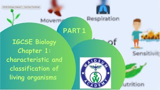 IGCSE Biology chapter 1 Characteristics and classification of living organism [upl. by Lesser850]