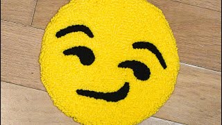 Tufting a Smirking Face Rug ASMR [upl. by Conrad]