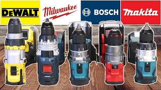 Best Cordless Drills in the 🌍 Milwaukee VS DeWalt VS Makita VS Bosch [upl. by Nelak]