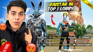 One Tap God🥶Raistar Bhai in Top 1 Lobby💀What Happens Next [upl. by Corney]