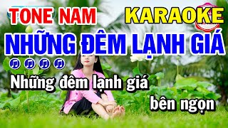 Karaoke Những Đêm Lạnh Giá Nhạc Sống Tone Nam Dễ Hát  Karaoke Minh Kha [upl. by Hibbitts]