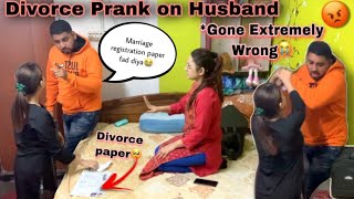 Divorce Prank On Husband gone extremely wrong  Myself Riya [upl. by Eninnej]