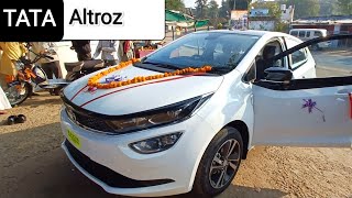 tata altroz 2023 delivery in white color full review [upl. by Micco]