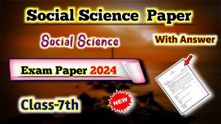 Class 7 Social Science  Exam Question Paper Solution 2024  7th Class Social Science Paper [upl. by Anairotciv]