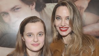 Angelina Jolie and Daughter Vivienne Make RARE Appearance to Celebrate Their Broadway Show [upl. by Ydnic]