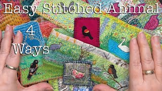 4 Ways to Stitch Animals amp Birds Using Tracing Templates A Slow Stitching Beginner Guide [upl. by Norven]