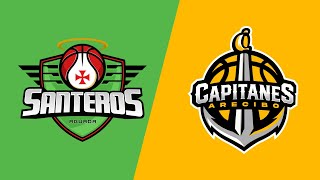 Santeros de Aguada vs Capitanes de Arecibo  BSN Serie Regular 2024 [upl. by Nylannej]