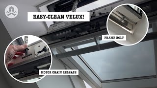 Cleaning a Velux window the easy way  motorised or manual [upl. by Elberfeld]