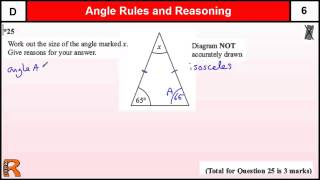 Angle Rules and reasoning GCSE Maths Foundation revision Exam paper practice amp help [upl. by Everest]