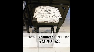 How to recover stools or chairs in minutes [upl. by Couture]