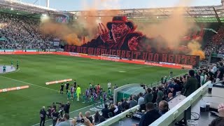 Rapid Wien  Austria Wien  CHOREO  PYRO der RAPID FANS 220924 WienerDerby SCRFAK skrapid [upl. by Atis522]